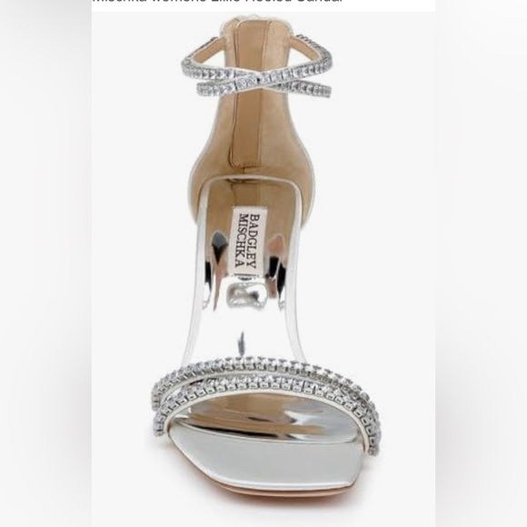 Badgley Mischa womens Lillie Crystal Dual-Strapped Block Heels NEW, Size 9 - Picture 6 of 11